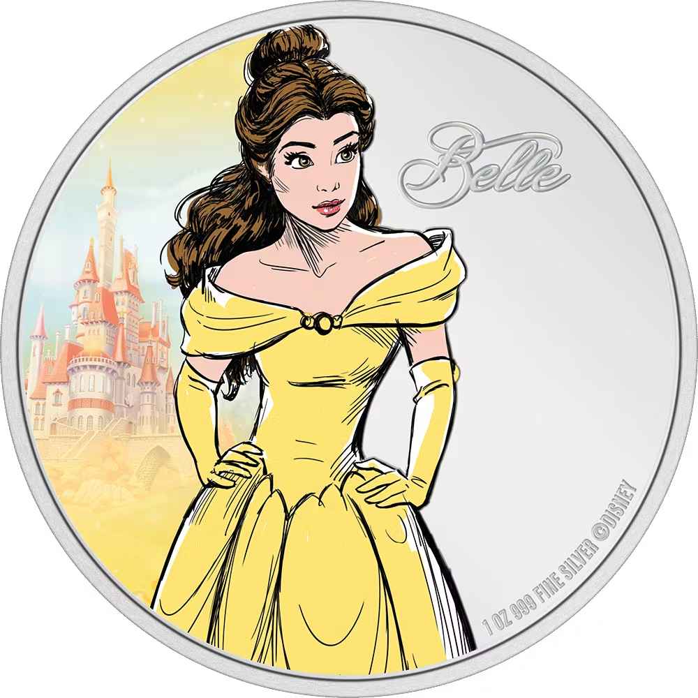2024 $2 Disney Princess Belle 1oz Silver Proof Coin